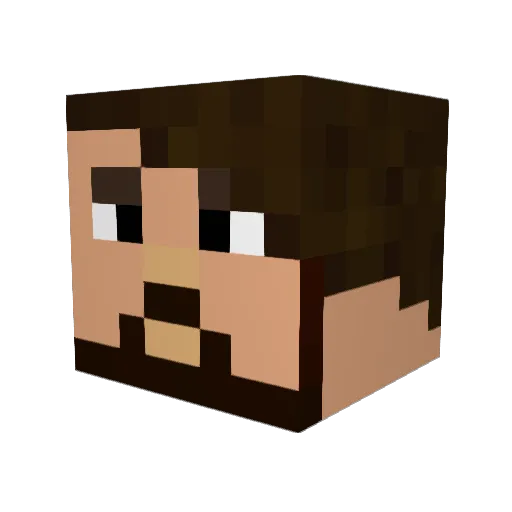 Shiper132 Minecraft avatar head, 3D render