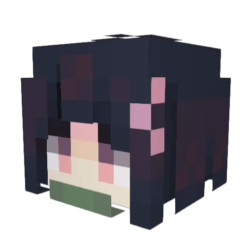 Shiqiqi_ Minecraft avatar head, 3D render