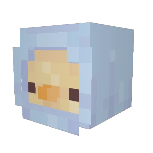 Shir07u7 Minecraft avatar head, 3D render