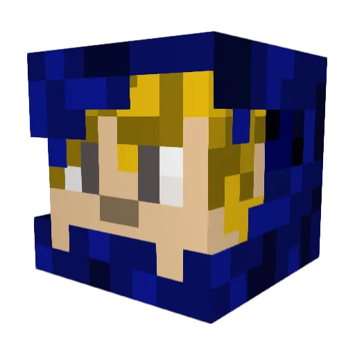 Shir0_Okami Minecraft avatar head, 3D render