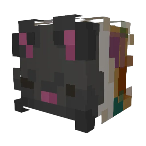 Shir0chka Minecraft avatar head, 3D render