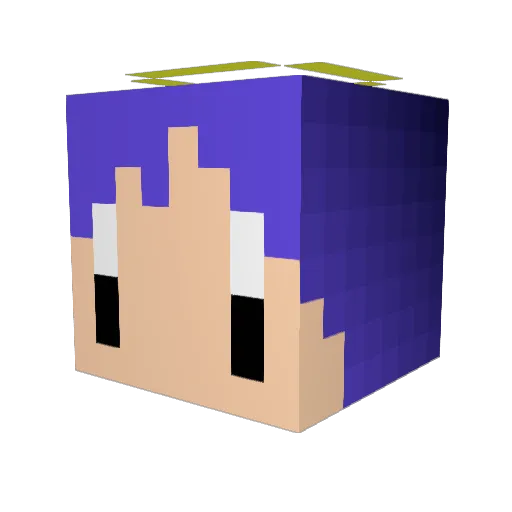 Shiragami46 Minecraft avatar head, 3D render