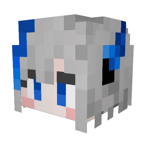 ShirakiXD01 Minecraft avatar head, 3D render