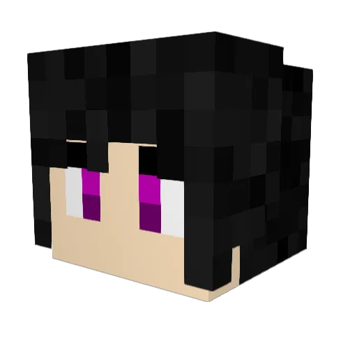 Shirakuro_ Minecraft avatar head, 3D render