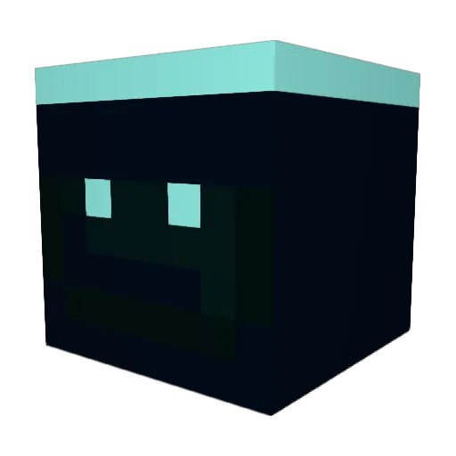 Shiralein Minecraft avatar head, 3D render