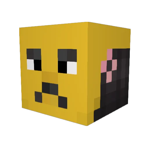 Shiranui59 Minecraft avatar head, 3D render