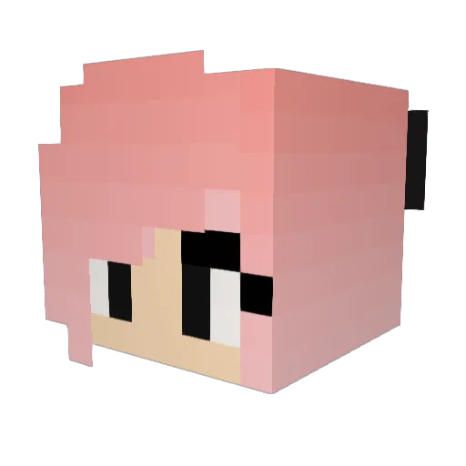 Shirata_ Minecraft avatar head, 3D render