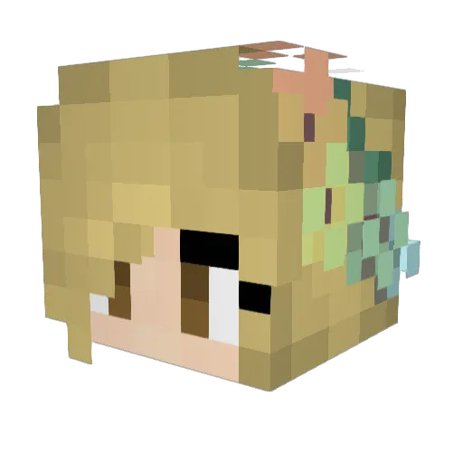 Shirayuki1 Minecraft avatar head, 3D render