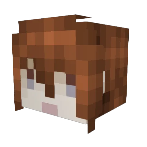Shirinda Minecraft avatar head, 3D render