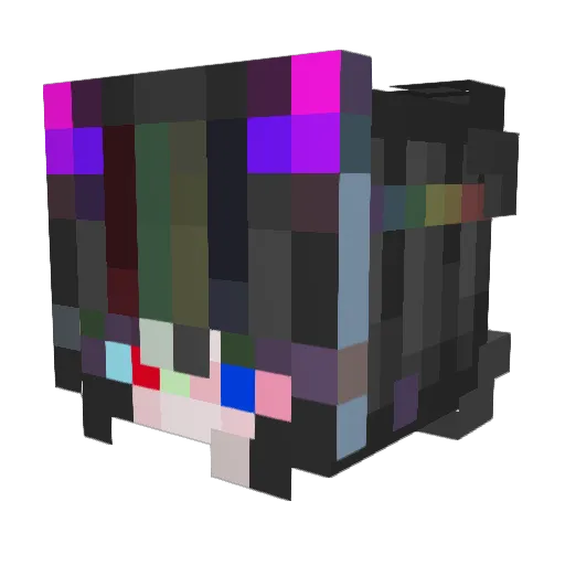 Shirinie Minecraft avatar head, 3D render