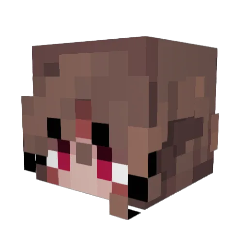 Shirinoa Minecraft avatar head, 3D render