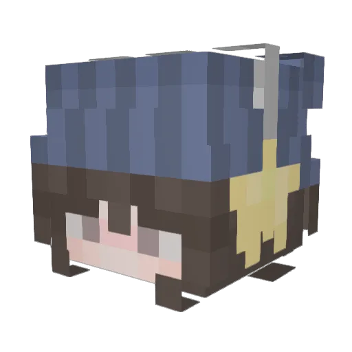 Shirley_D Minecraft avatar head, 3D render