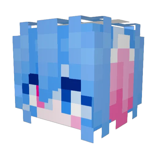 Shirley_Recoly Minecraft avatar head, 3D render