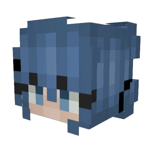 Shirlyisbored Minecraft avatar head, 3D render