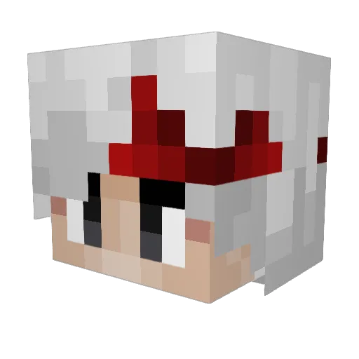 Shiro0_ Minecraft avatar head, 3D render