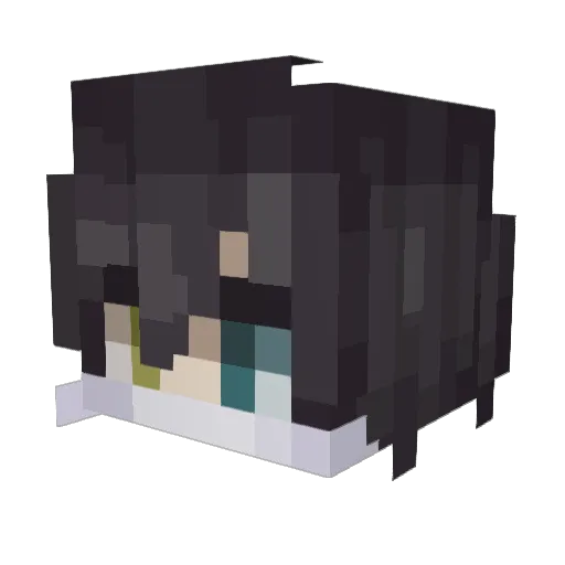 Shiro0o0 Minecraft avatar head, 3D render