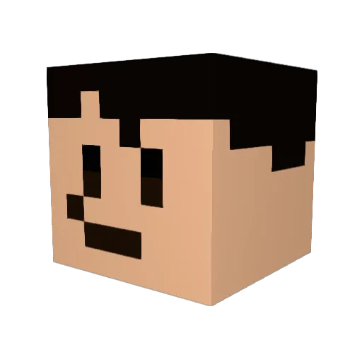 Shiro6517 Minecraft avatar head, 3D render