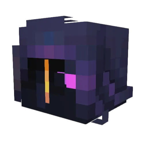 ShiroFubiki Minecraft avatar head, 3D render