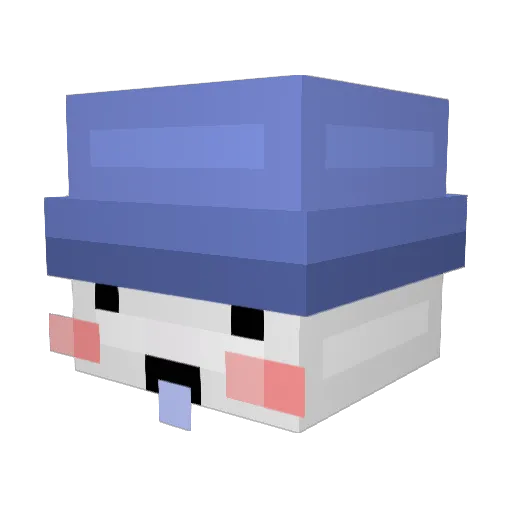 ShiroGambler Minecraft avatar head, 3D render