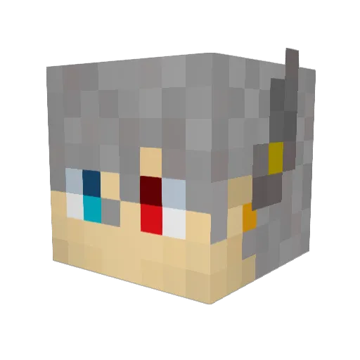 ShiroKaiser Minecraft avatar head, 3D render