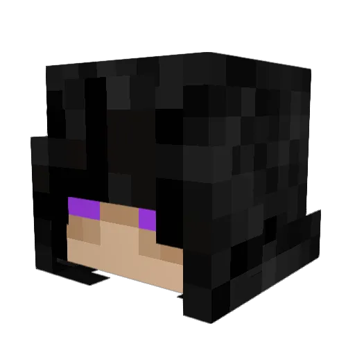 ShiroKujira Minecraft avatar head, 3D render