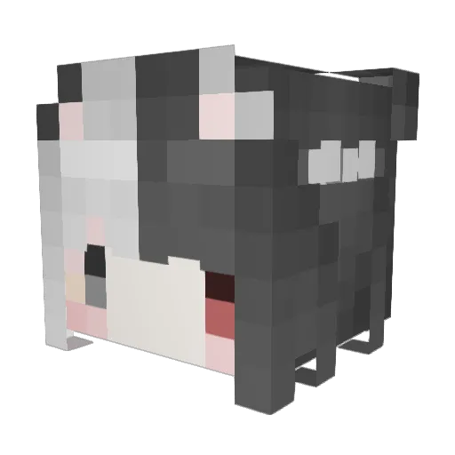 ShiroKuro225 Minecraft avatar head, 3D render