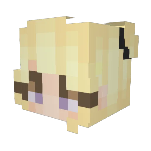ShiroNeko999 Minecraft avatar head, 3D render