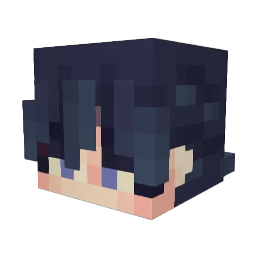 ShiroNes Minecraft avatar head, 3D render