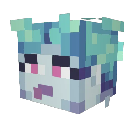 ShiroSLICE Minecraft avatar head, 3D render