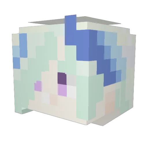 ShiroSakura22 Minecraft avatar head, 3D render