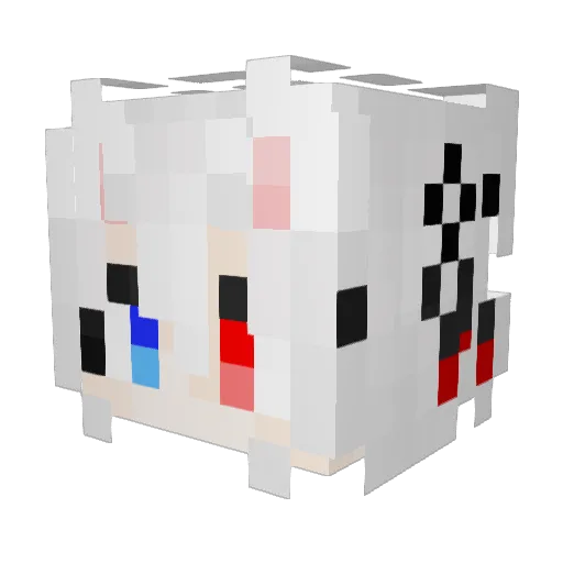ShiroSatsuhoshi Minecraft avatar head, 3D render