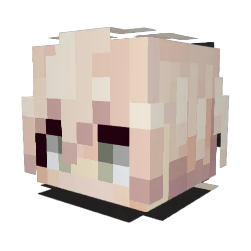 ShiroSheep Minecraft avatar head, 3D render