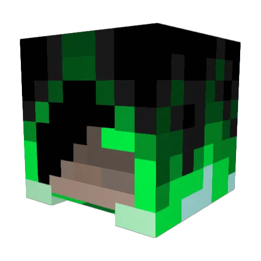 ShiroUwUr Minecraft avatar head, 3D render