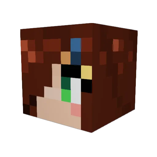 Shiro_Kiratsuya Minecraft avatar head, 3D render