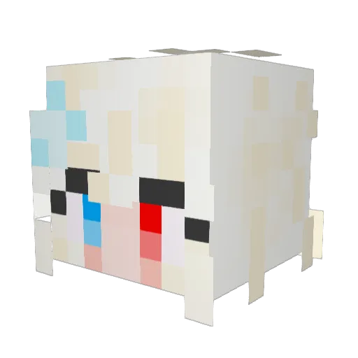 Shiro_Koi Minecraft avatar head, 3D render