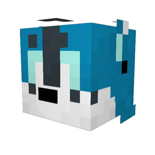 Shiro_Says_Mow Minecraft avatar head, 3D render