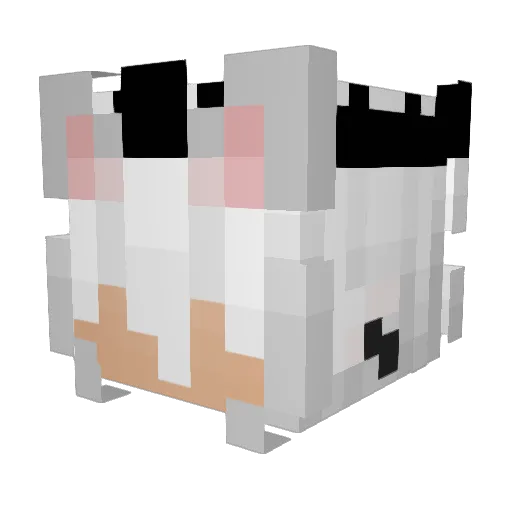 Shiro_Tsukine Minecraft avatar head, 3D render