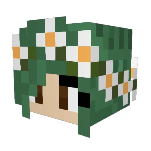 Shirobunny Minecraft avatar head, 3D render