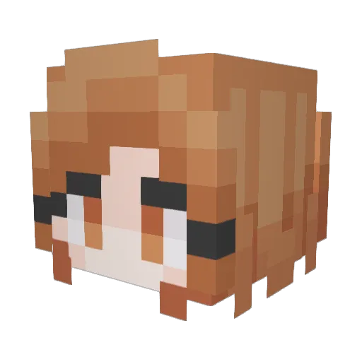 Shirocifer Minecraft avatar head, 3D render