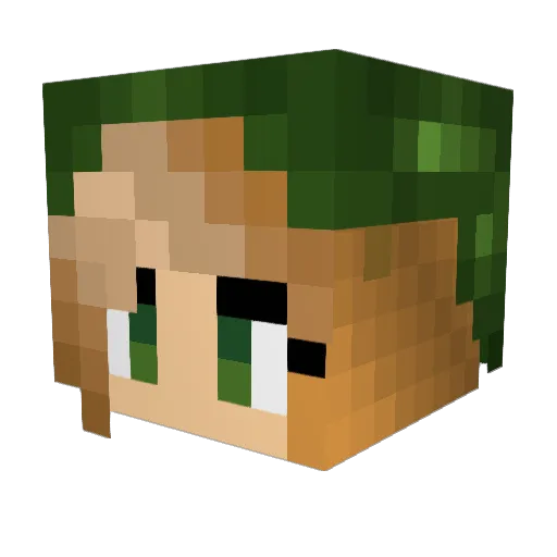 Shirodeer Minecraft avatar head, 3D render