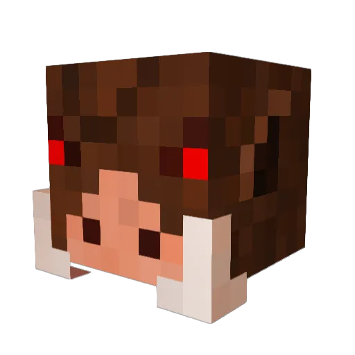 Shiroi02 Minecraft avatar head, 3D render