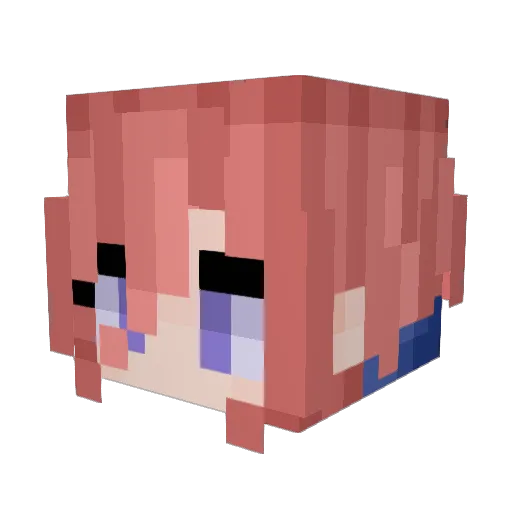 Shiroi_Moriki Minecraft avatar head, 3D render