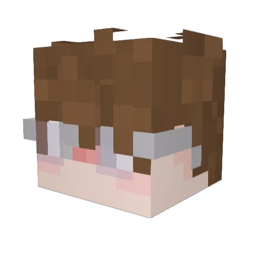 Shiroi_Nikki Minecraft avatar head, 3D render