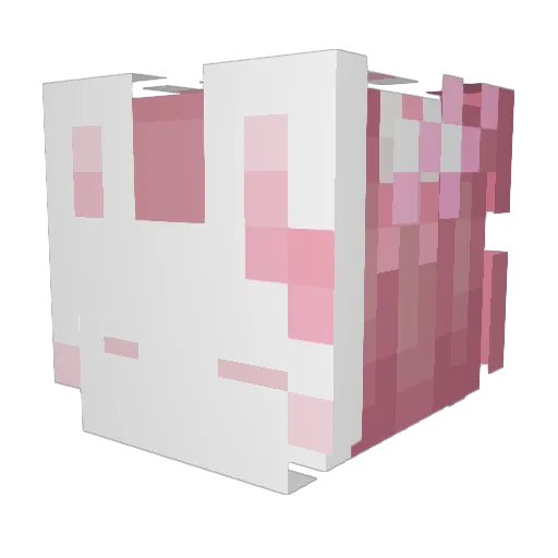 Shiroin121 Minecraft avatar head, 3D render