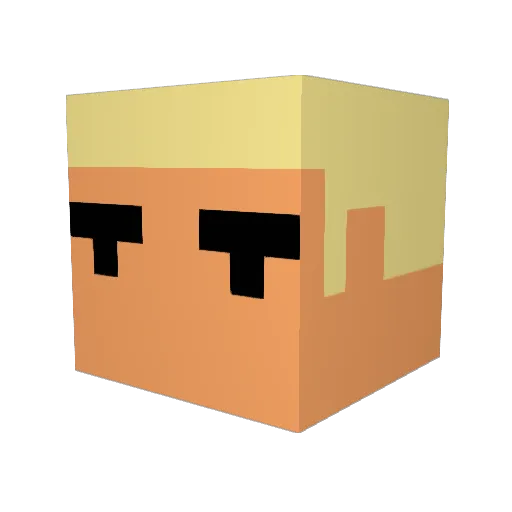 Shirokage27 Minecraft avatar head, 3D render