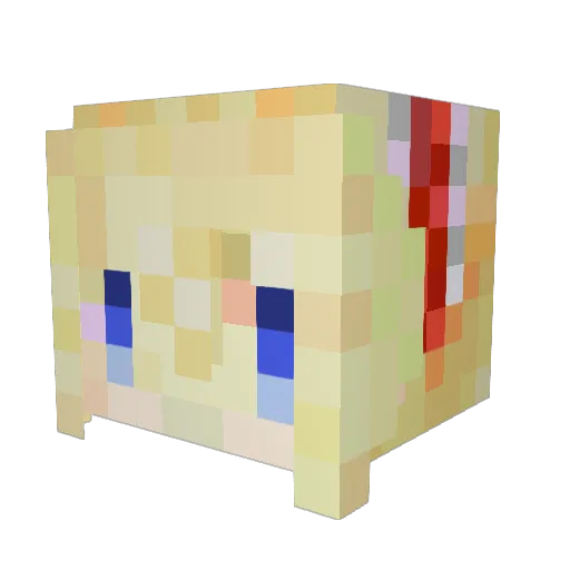 Shirokuma000101 Minecraft avatar head, 3D render