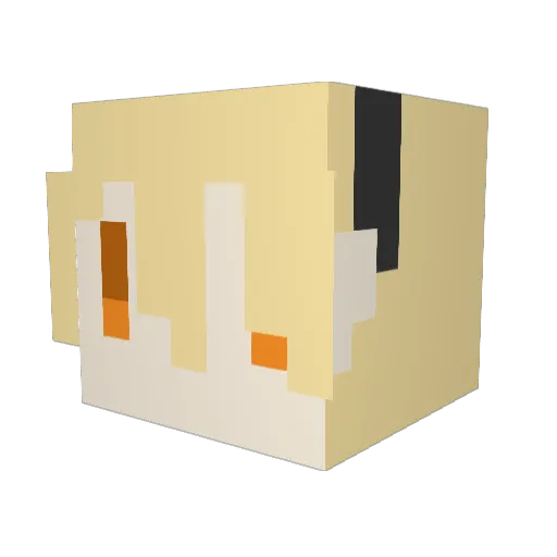 Shirokuma0124 Minecraft avatar head, 3D render