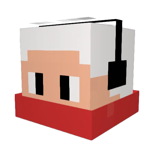 Shirokuma68 Minecraft avatar head, 3D render