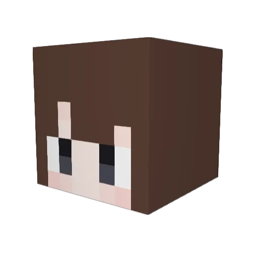 ShirokumaAME Minecraft avatar head, 3D render
