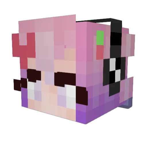 Shirokumakuma_ Minecraft avatar head, 3D render